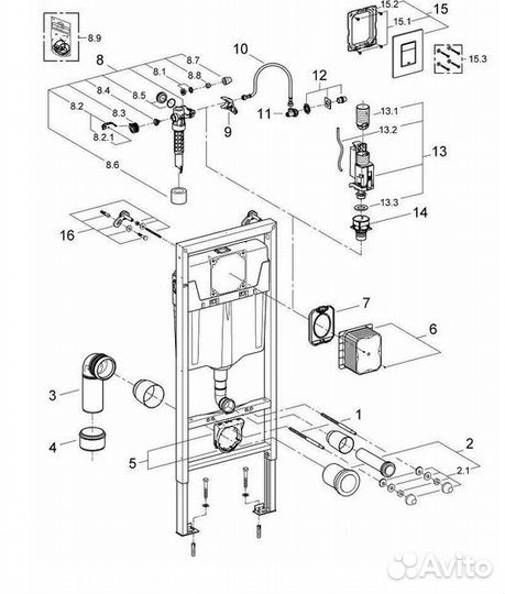 Инсталляция Grohe Rapid SL 38772001