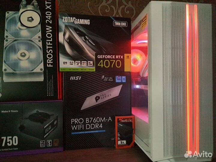 Мощный Пк RTX 4070+ Core i5 13500/32GB/SSD1TB/WiFi
