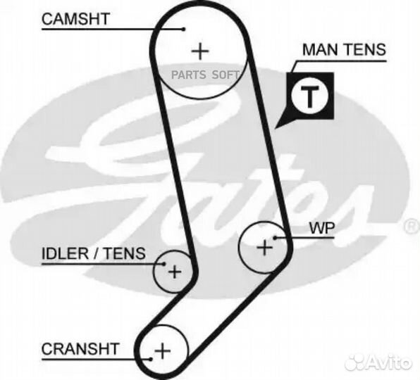 Gates 5323XS Ремень грм VW/audi 2.5TDi 122з