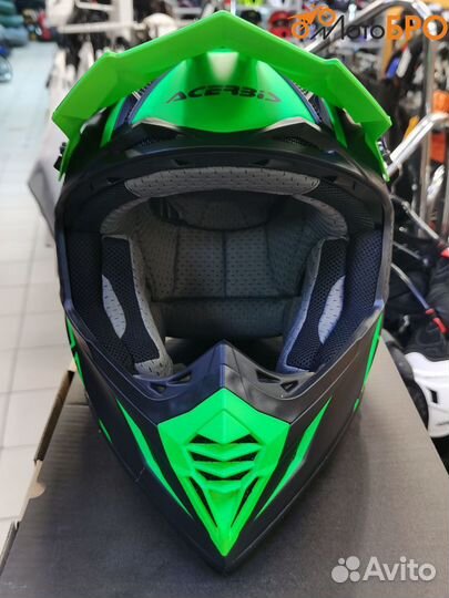 Шлем кроссовый Acerbis X-track 22-06 Fluo-Green/Bl