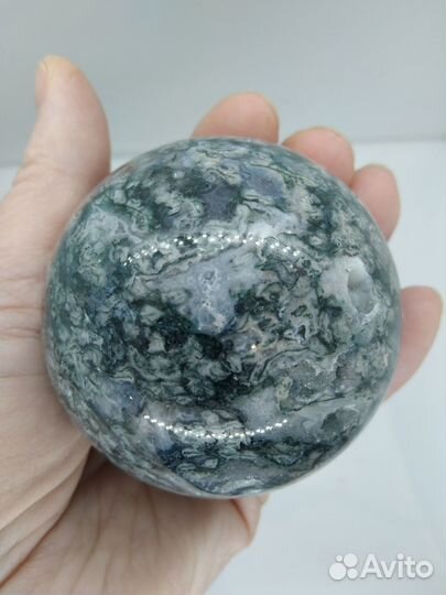 Моховой агат шар