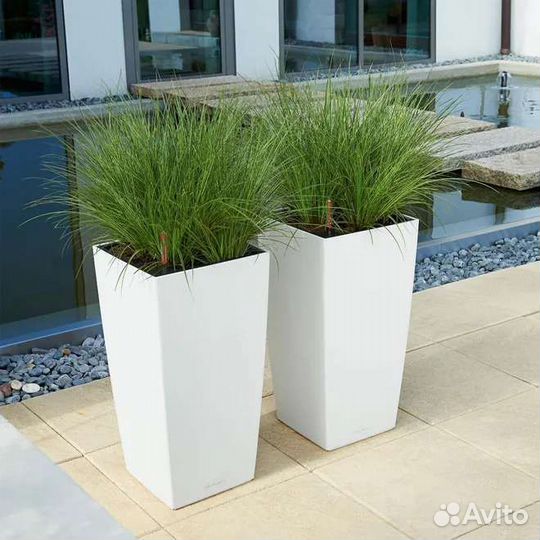 Кашпо Lechuza Cubico Premium 22 h41 см глянец