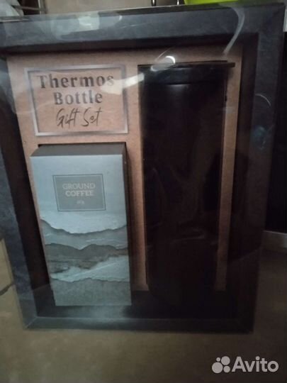 Подарочный набор новый Black термобутылка и кофе