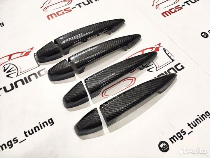 Накладки на ручки дверей карбон BMW X5-X6