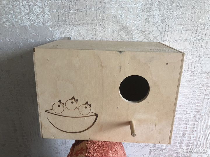 Домик-гнездо для волнистых попугаев