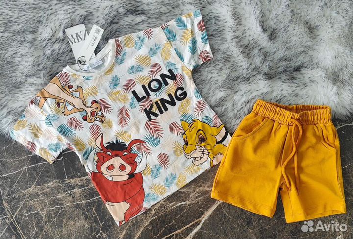 Костюм летний футболка+шорты Lion King, Zara