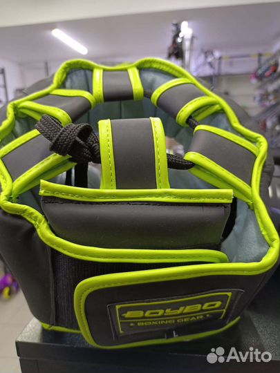 Боксерский шлем Boybo Stain зелёный L