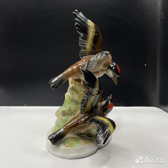 Статуэтка фарфор Птицы ГДР СССР 20см (сзр)