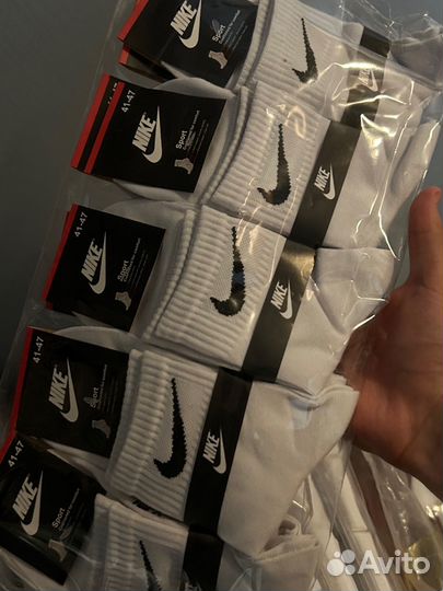 Носки nike высокие 10 пар и короткие 10 пар