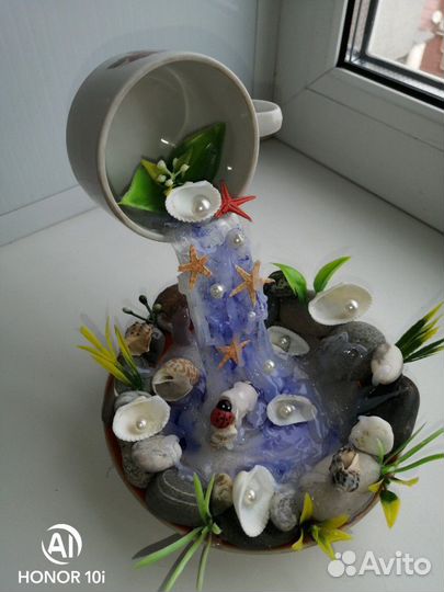 Топиарий парящая чашка водопад