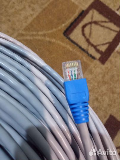 Интернет кабель,витая пара 8 жил,cat 5e,UTP обжим