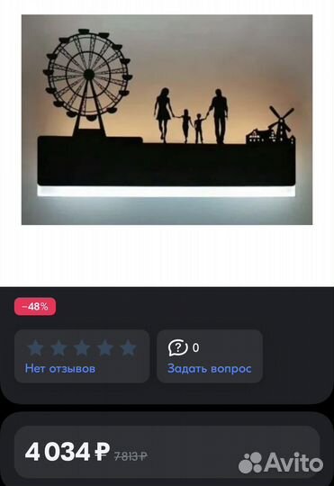 Диодный настенный светильник