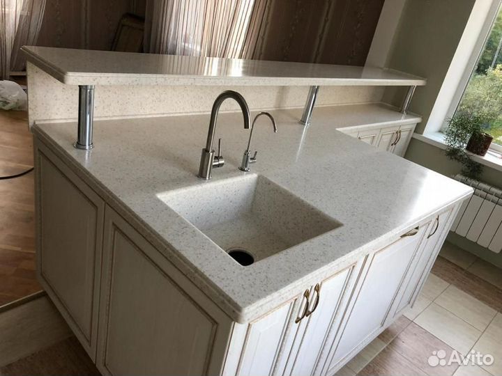 Столешница из искусственного камня с замером