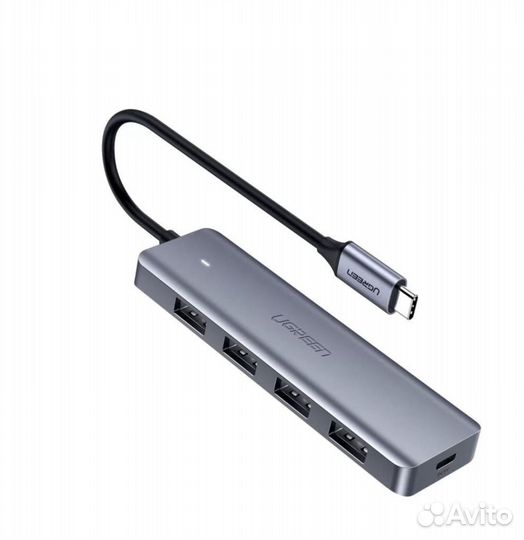 Ugreen USB-концентратор 4 в 1 Type C, 4xUSB 3.0