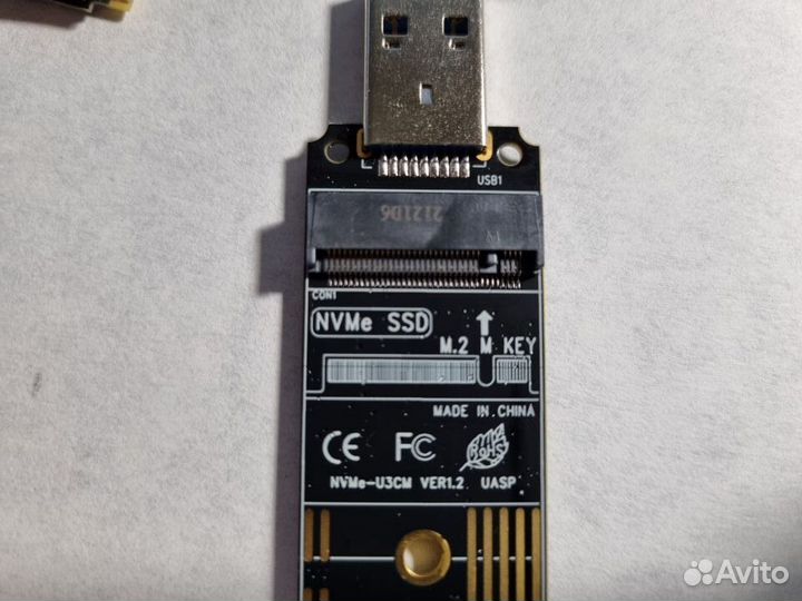 Адаптер usb 3.0/3.1 to ssd m.2 pcie nvme ключ M