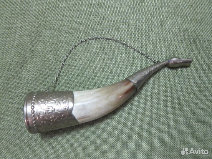 Рог для вина в мельхиоре