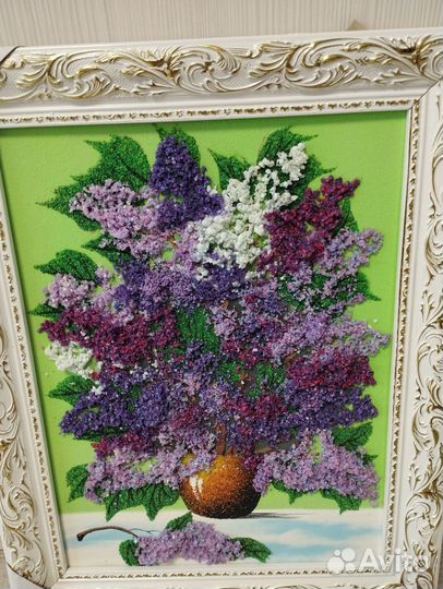 Картина из уральских самоцветов 