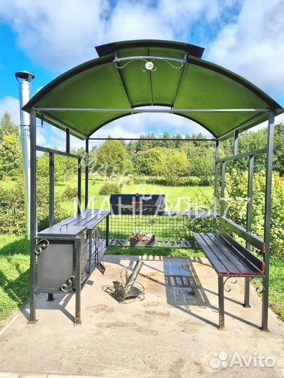Кованные мангалы с крышей