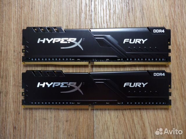 HyperX Fury 16 гб (8 гб x 2 шт.) DDR4 2666 мгц