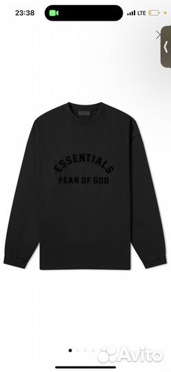 Fear of god essentials лонгслив