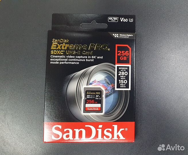 Карта памяти SanDisk sdxc 256GB Extreme PRO UHS-II