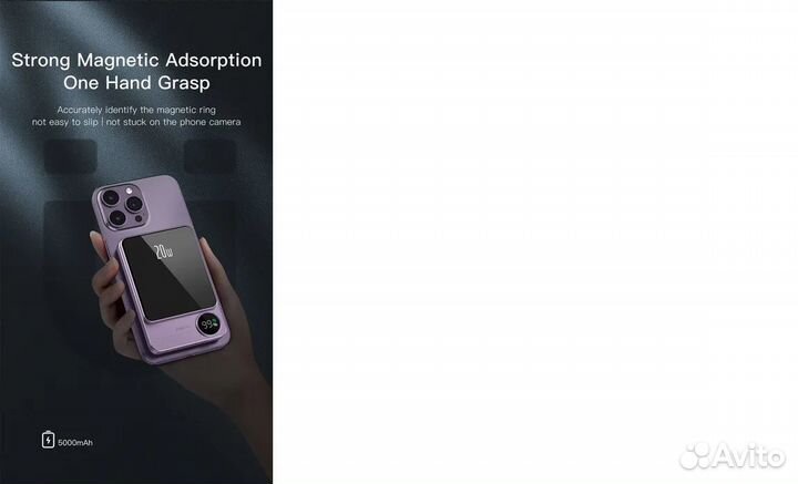 Внешний аккумулятор с беспроводной зарядкой Recci