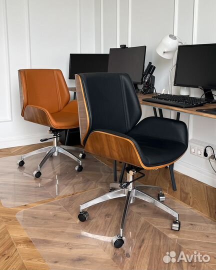 Кресло офисное TopChairs Crown коричневое