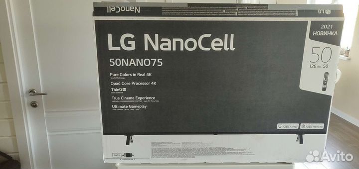 Упаковка Коробка телевизора LG NanoCell 50nano75
