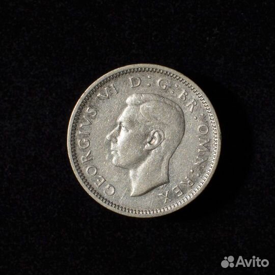 6 пенсов 1945 год Великобритания. Серебро