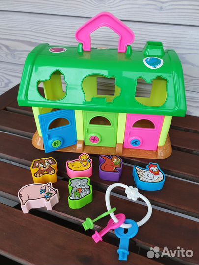 Сортер домик для зверей развивающие игрушки