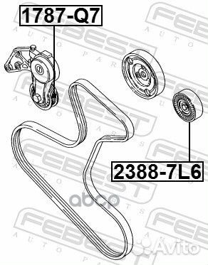 Ролик натяжной 1787-Q7 Febest