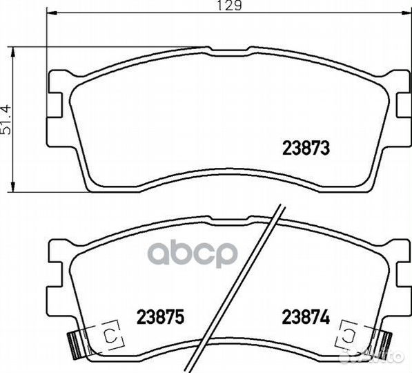 Колодки тормозные дисковые перед KIA shuma
