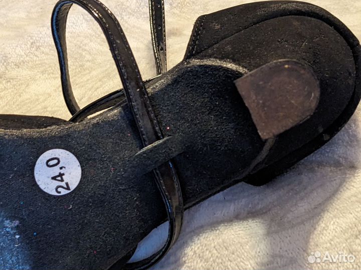 Босоножки для танцев, черные, 24 размер