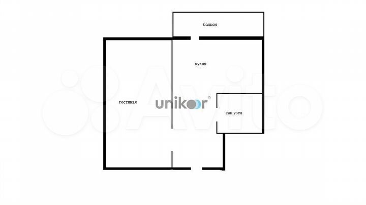 1-к. квартира, 32,3 м², 2/3 эт.