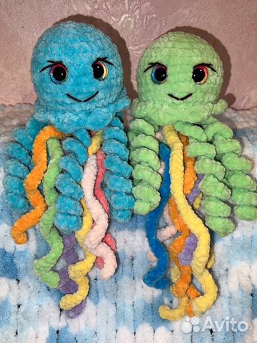 Вязаные Медузы Амигуруми. Ручная работа