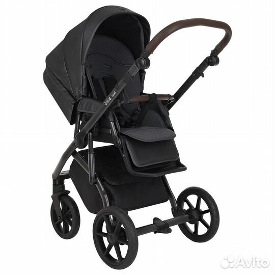 Roan Bass Next коляска 2в1 Кожа /Black Pearl