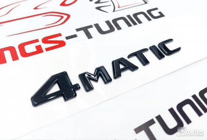 Шильдик 4matic черный глянец нового образца