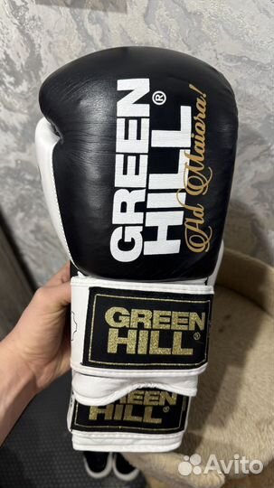 Боксерские перчатки 14 oz green hill