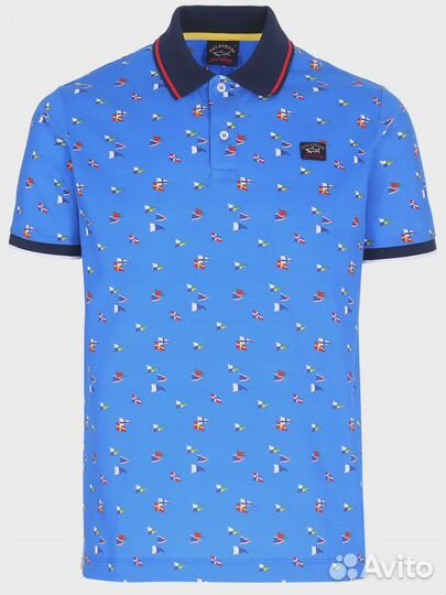 Поло хлопковое с принтом Paul & Shark