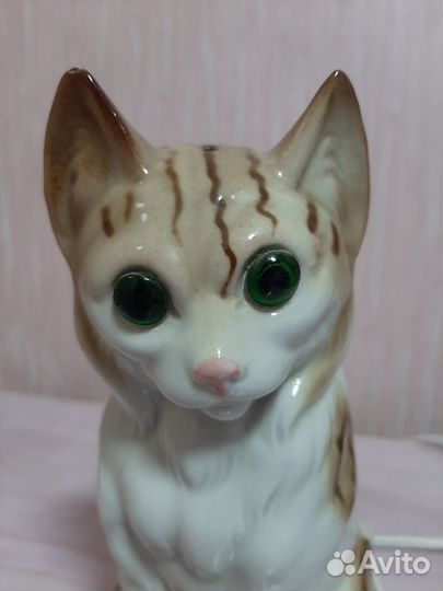 Светильник ночник статуэтка кошка кот котенок гдр