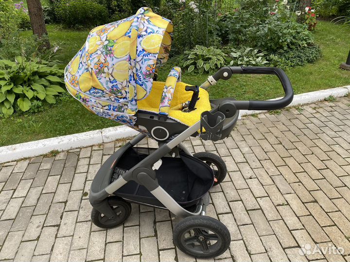 Коляска stokke trailz 2 в 1, летний кит
