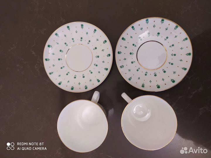 Кофейные пары лфз Инициал, костяной фарфор