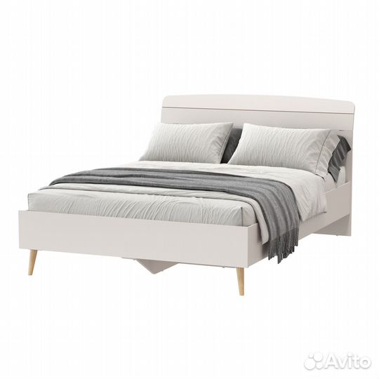 Кровать 1400 Афина 4-22911, цвет кашемир серый, 144,6х210,2х95,7 см