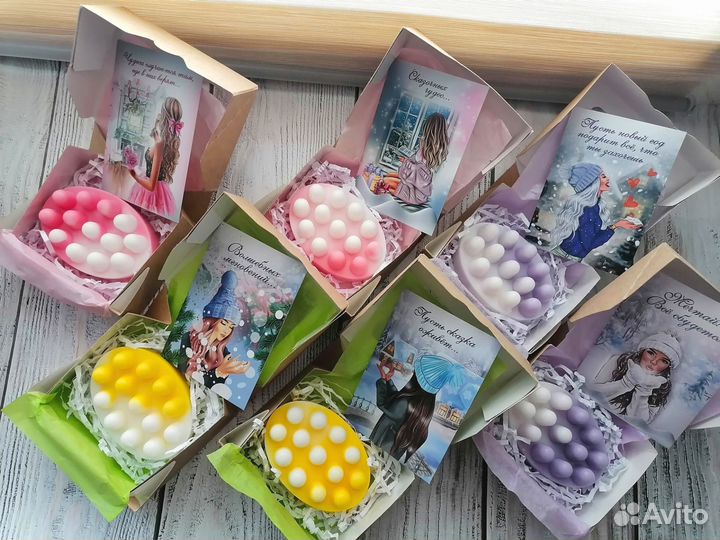 Мыло массажное с люффой ручной работы