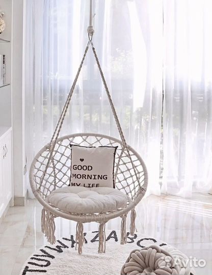 Подвесное кресло макраме