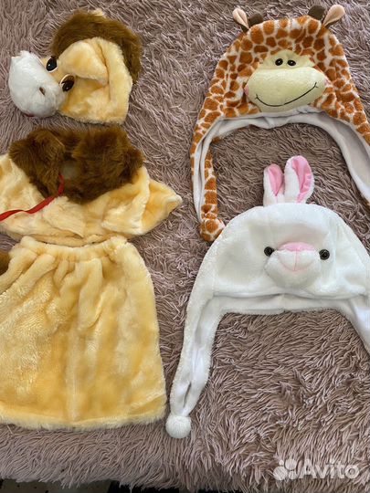 Костюм и шапочки зверей