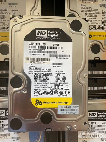 Жесткие диски 3.5 WD SATA wd1002fbys