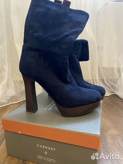 Ботильоны женские 38 размер натуральная замша