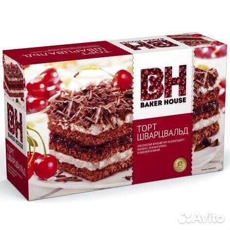 Торт бисквитный Baker House Шварцвальд 350 г