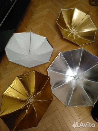 Студийные зонты, стойка,и зеркало